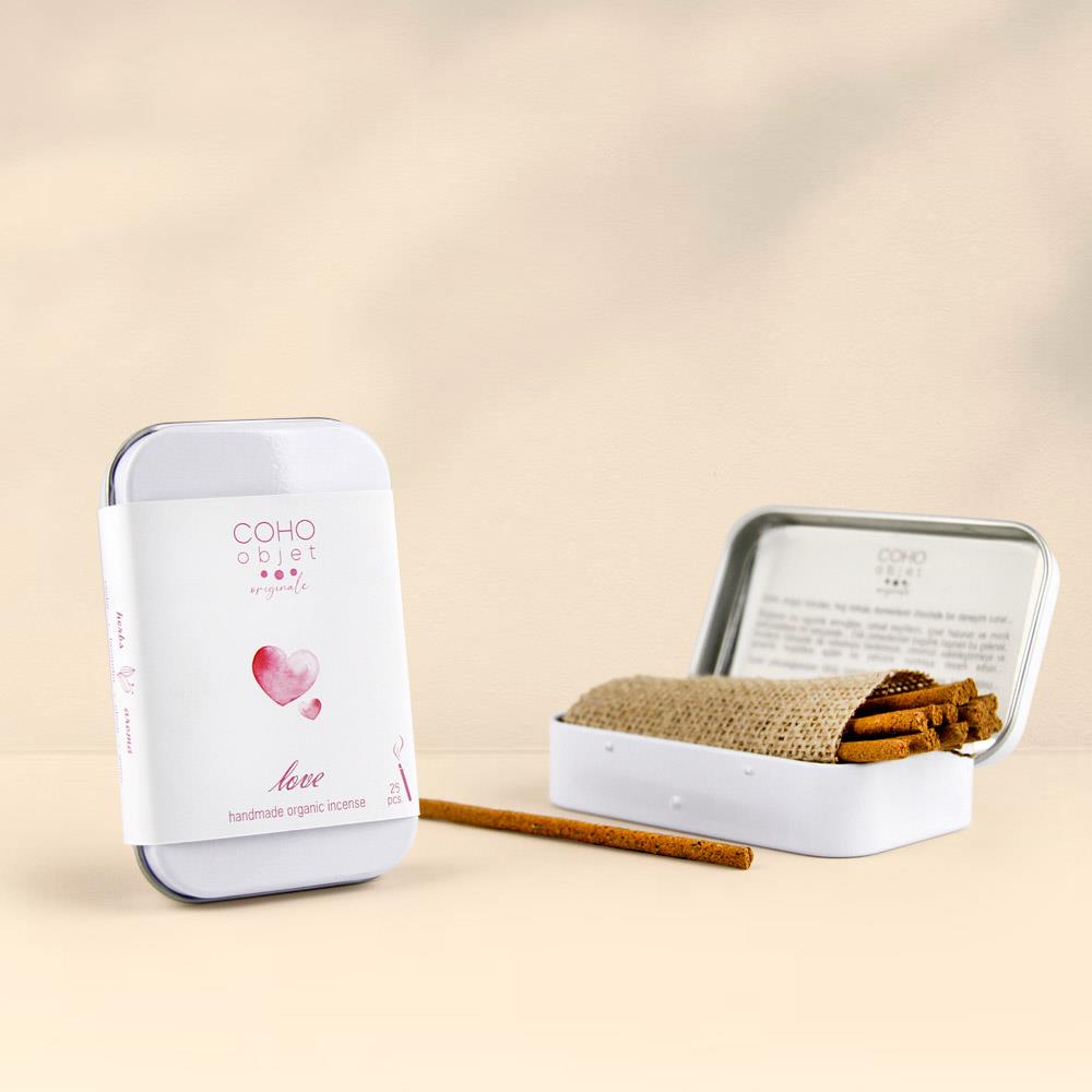 Coho Box Aşk Tütsüsü & Namaste Bakır Tütsülük Hediye Seti