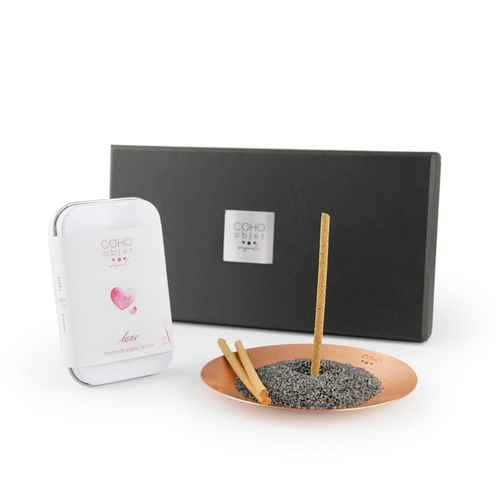 Coho Box Aşk Tütsüsü & Namaste Bakır Tütsülük Hediye Seti