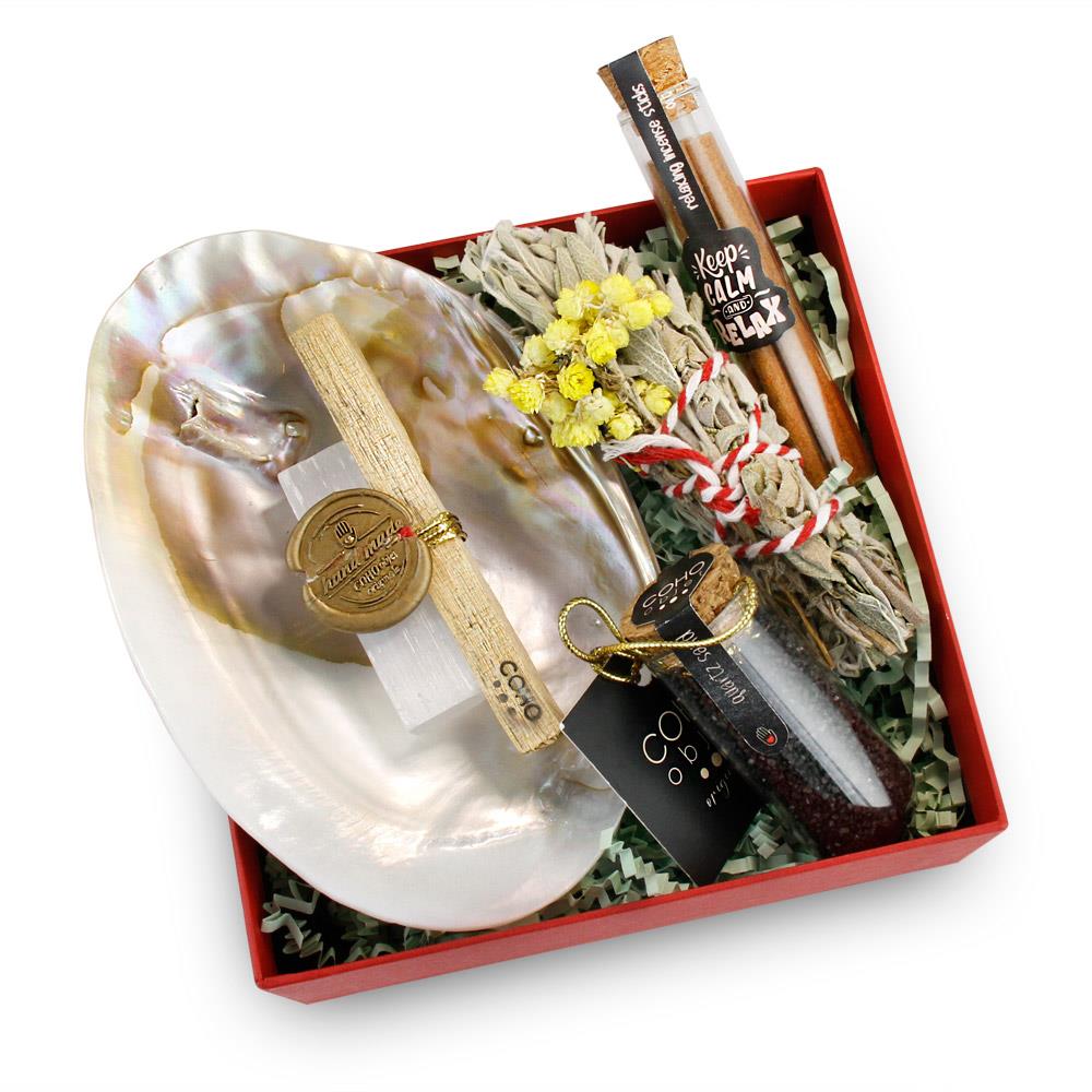 Coho Box Chakra Sedef Tütsülük & Tütsü Hediye Seti