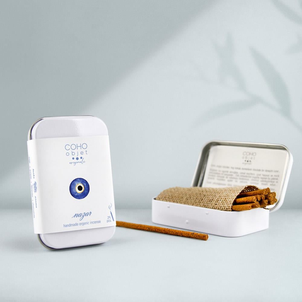 Coho Box Nazara Karşı Tütsü & Meditation Bakır Tütsülük Hediye Seti