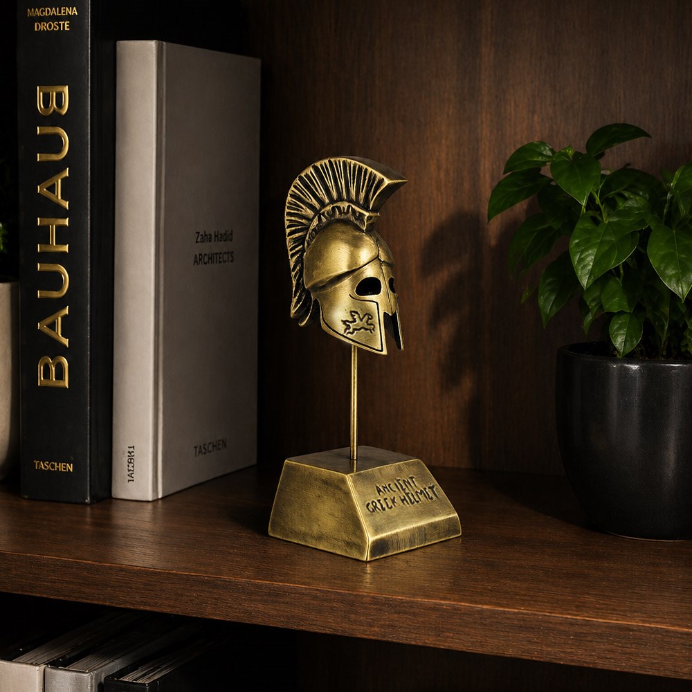 Coho Brazen Dekoratif El Yapımı Pirinç Corinthian Helmet