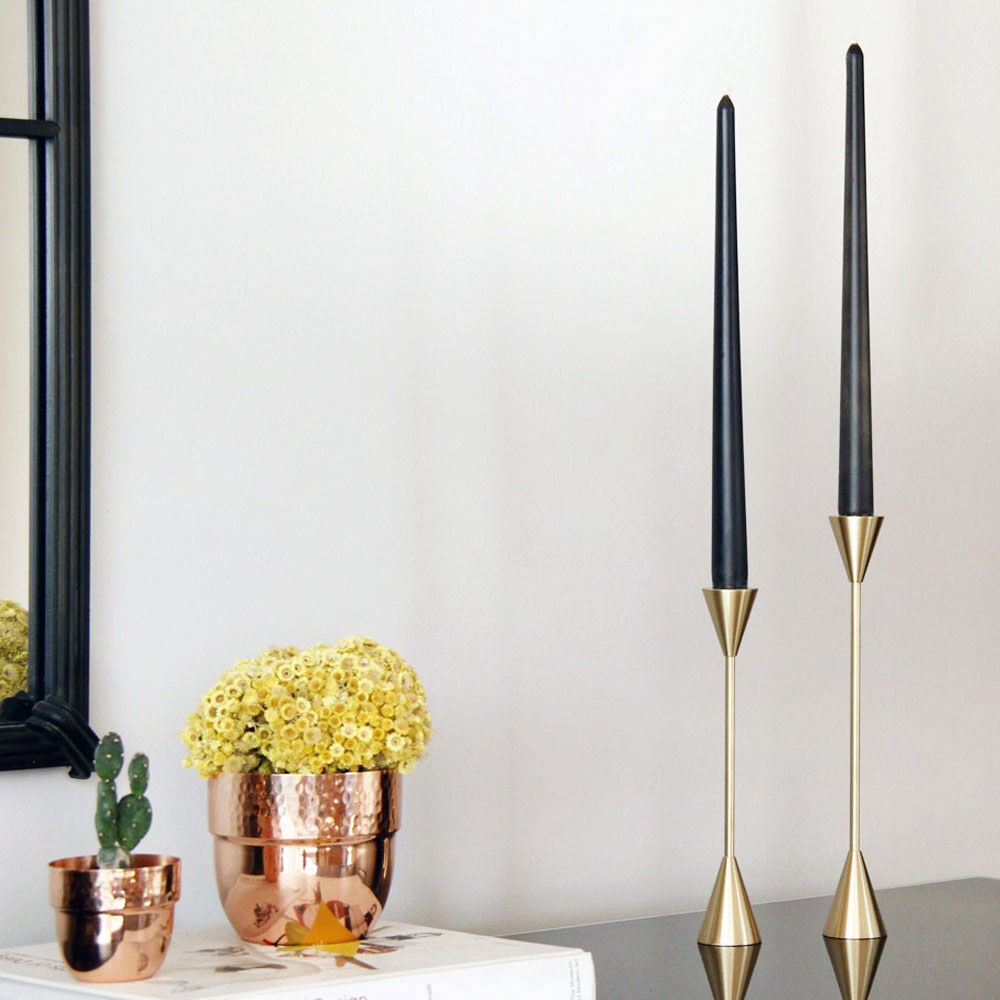 Coho Brazen Design Uzun Prinç Şamdan 2 li Set - 21&25 cm