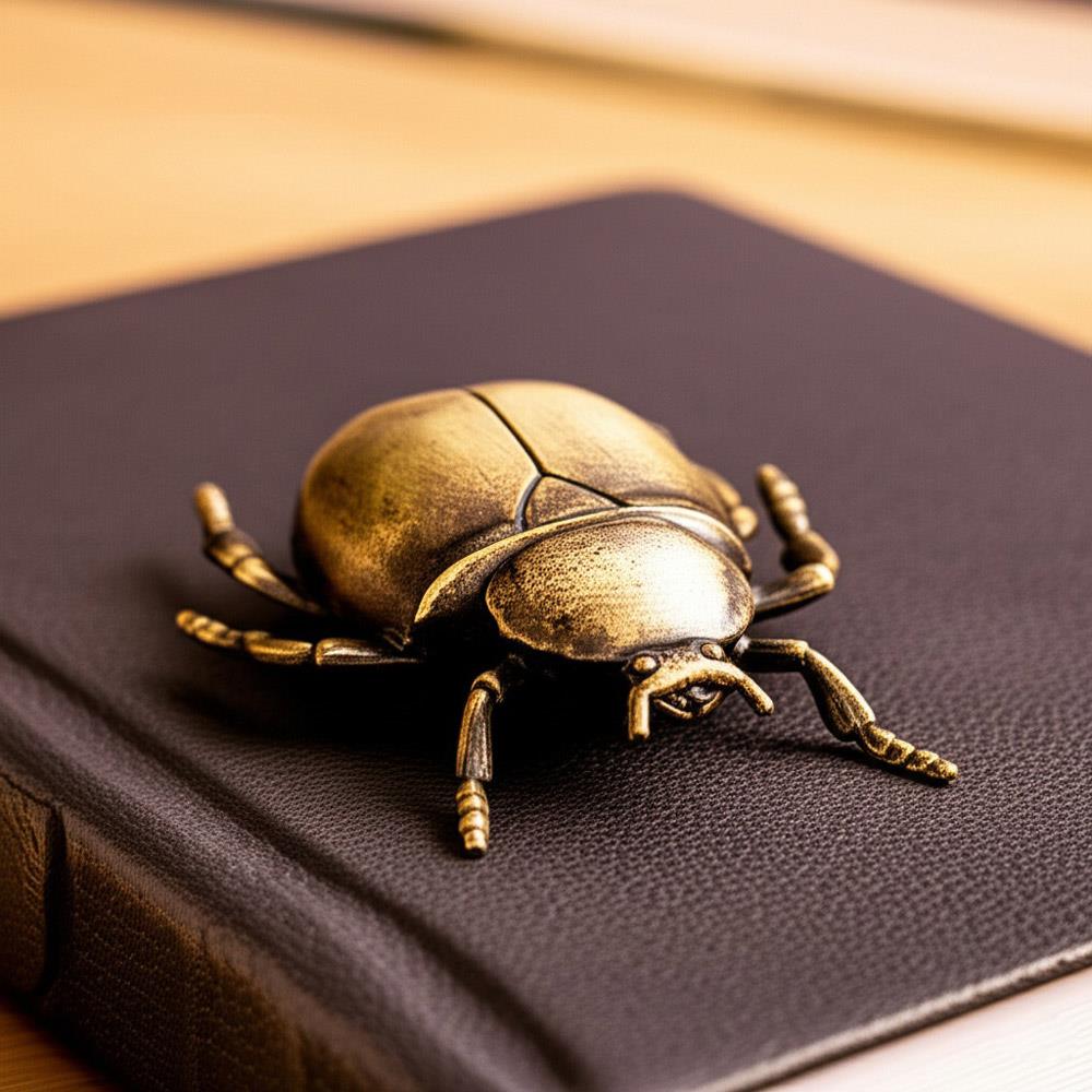 Coho Brazen Pirinç Döküm El Yapımı Tılsım Böceği Heykeli