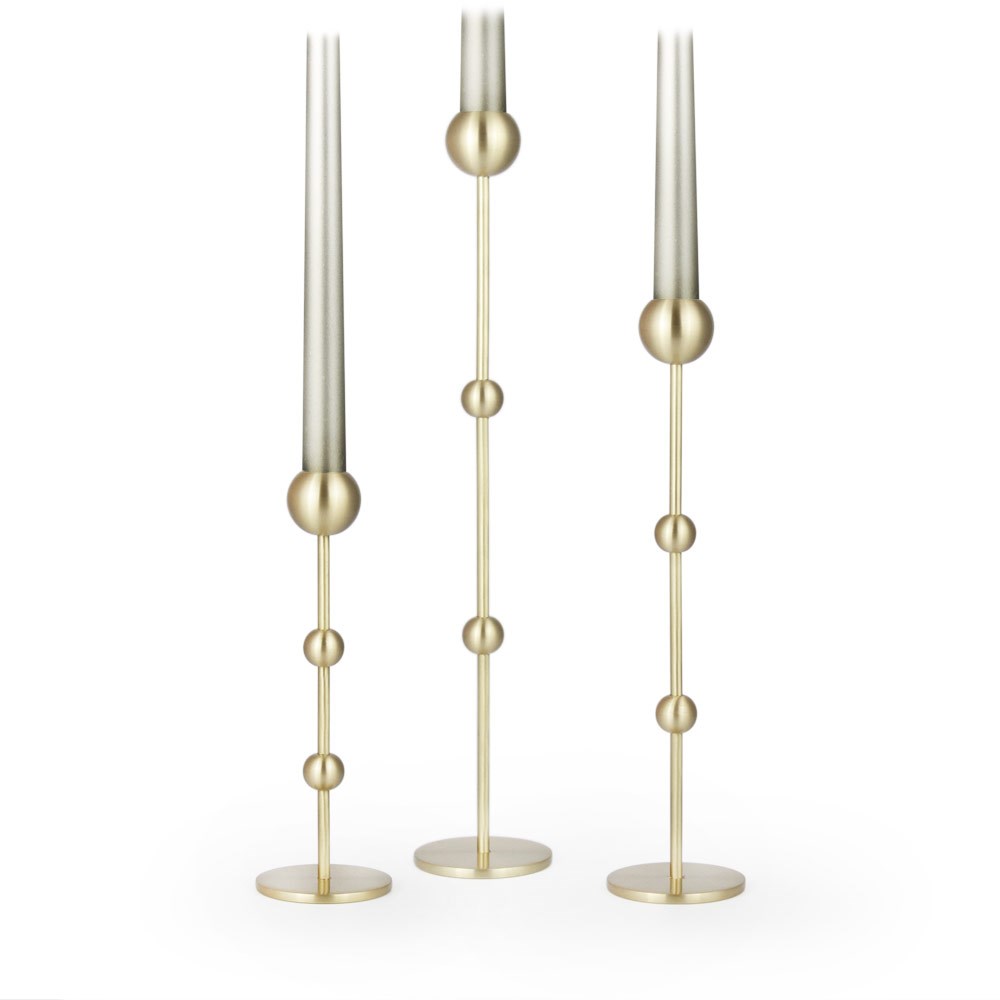 Coho Brazen Society Uzun Prinç Şamdan 3 lü Set - 20&28&35 cm