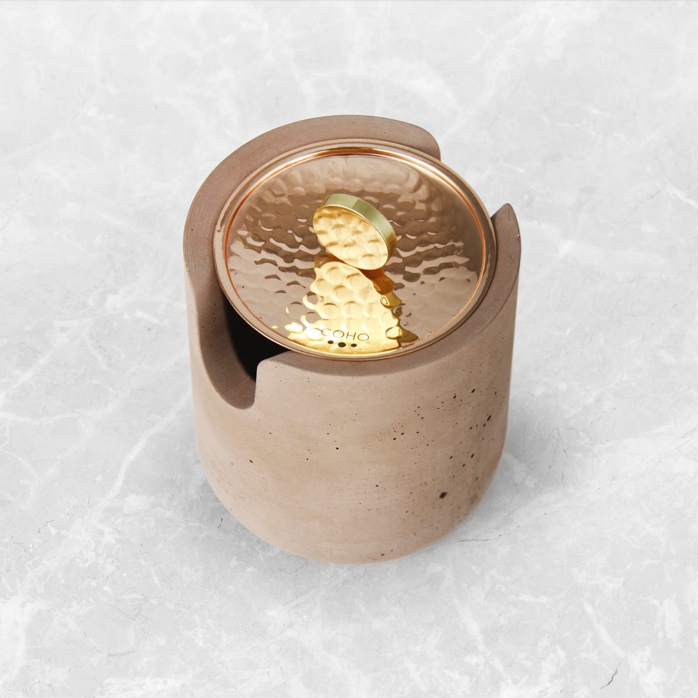 Coho Concre Therapy Dövme Bakır Kapaklı Terra Tütsü Çanağı