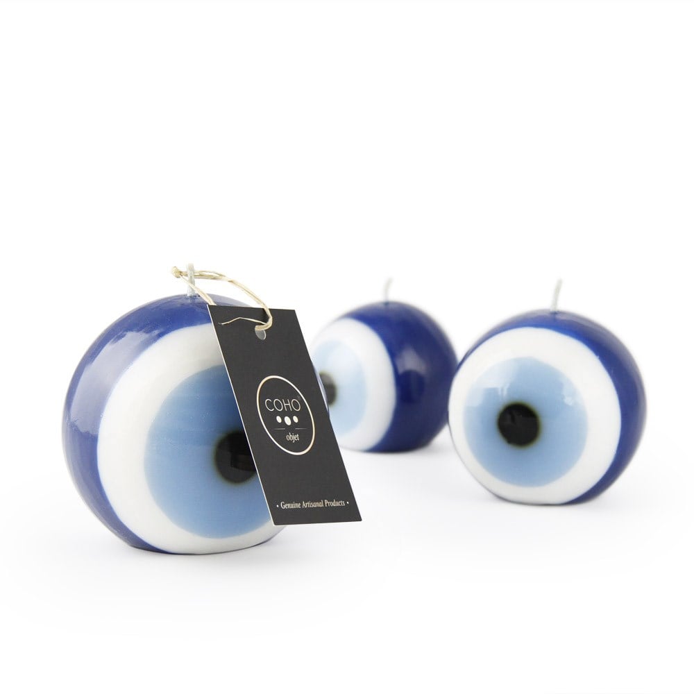 Coho Lumina Nazarlık Küre Mum - 7&8&10 cm - 3 lü Set