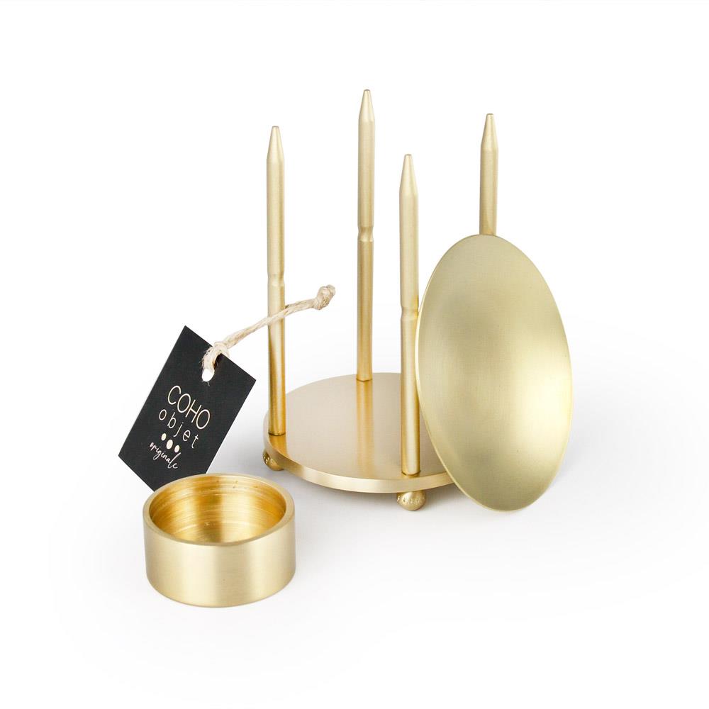 Coho Lux Pirinç Aromaterapi Buhurdanlık & Mumluk Seti