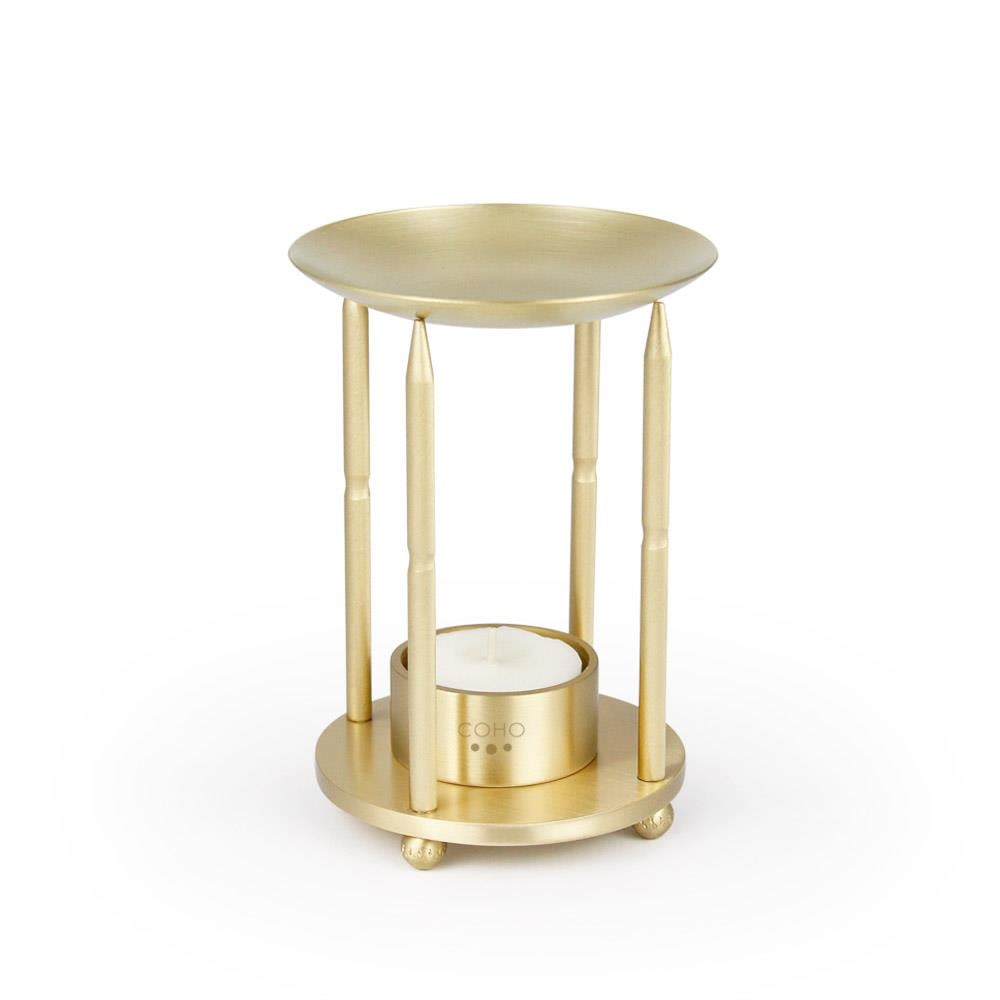 Coho Lux Pirinç Aromaterapi Buhurdanlık & Mumluk Seti