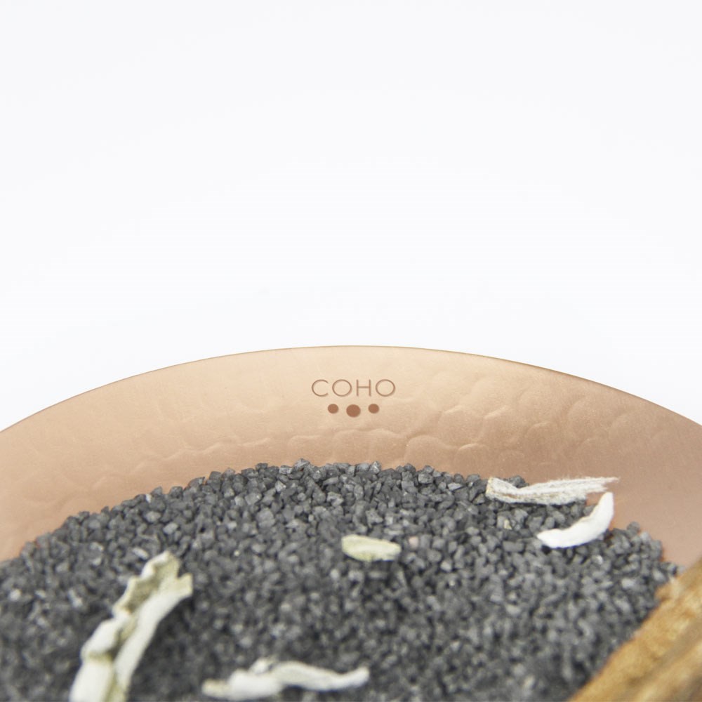 Coho Matte Namaste Dövme Bakır Mini Tütsü Tabağı 