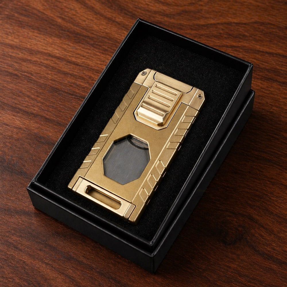 Coho Patron Triple Torch Brass Bıçaklı Puro Çakmağı