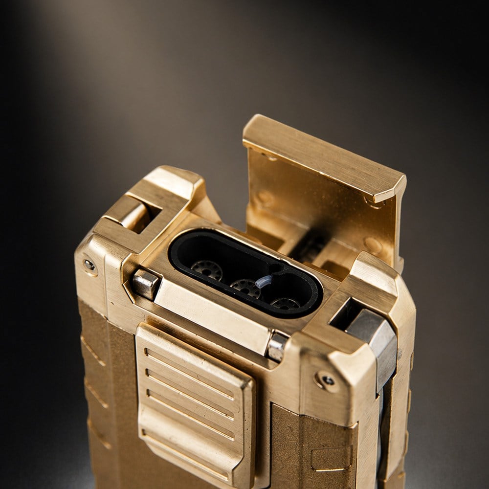 Coho Patron Triple Torch Brass Bıçaklı Puro Çakmağı