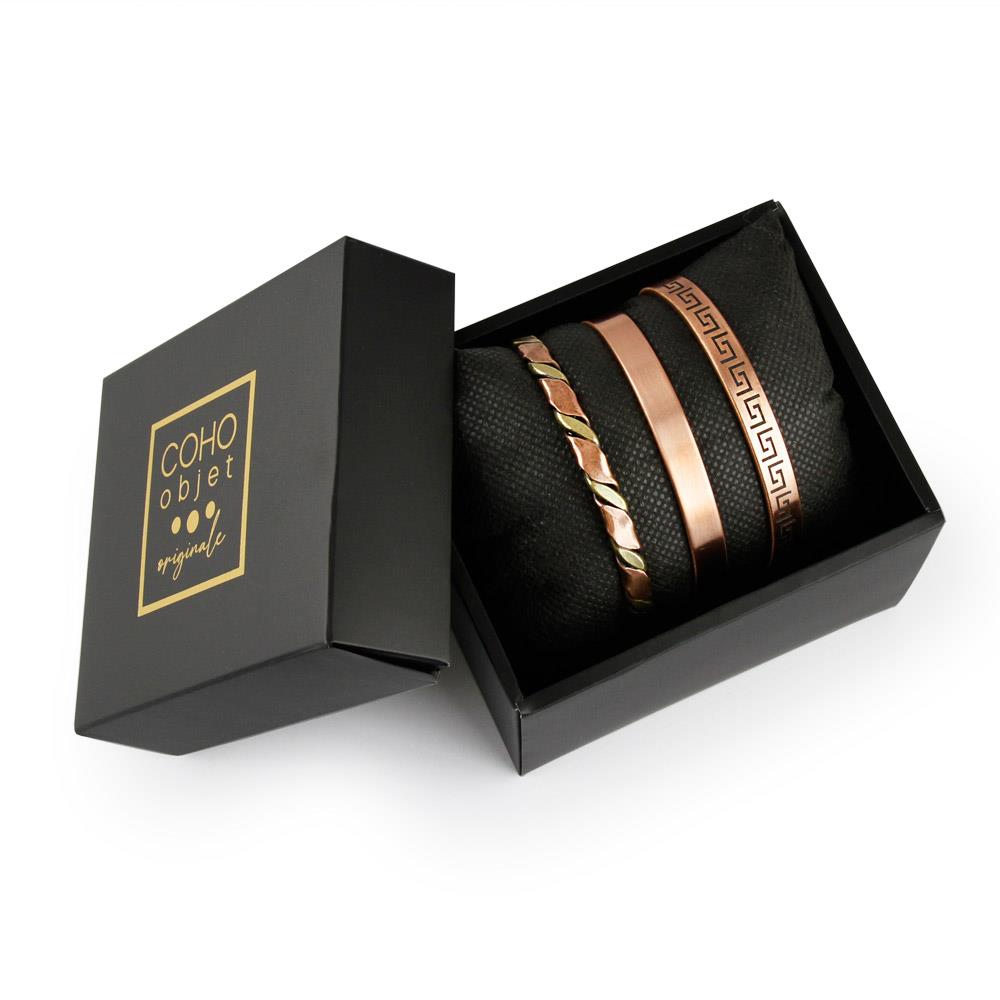 Coho Tılsım Dingin&Bereket&Sonsuzluk El Yapımı Bakır Bileklik Seti