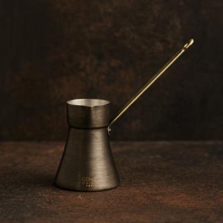 Coho Antique Bakır Türk Kahve Cezvesi Döküm İşleme Kulp S