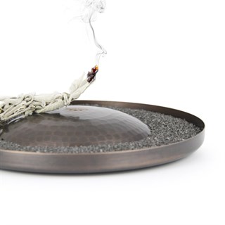 Coho Antique Göbekli Tepe Dövme Bakır Ağaç Tütsü Tabağı