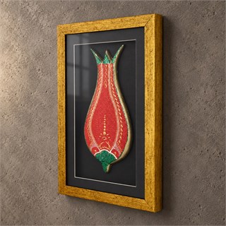 Coho Art Kırmızı Lale Sembolü - Çerçeveli