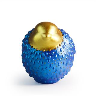 Coho Art Şişman Serçe El Yapımı Sanatsal Dekoratif Obje - Brilliant Night Blue