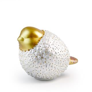 Coho Art Şişman Serçe El Yapımı Sanatsal Dekoratif Obje - Pearl White