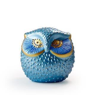 Coho Art Tılsımlı Baykuş El Yapımı Sanatsal Dekoratif Obje - Brilliant Blue