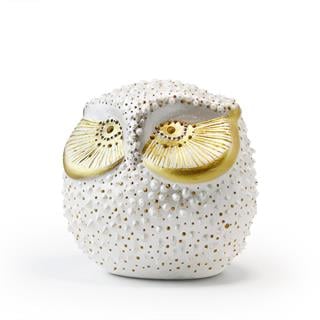 Coho Art Tılsımlı Baykuş El Yapımı Sanatsal Dekoratif Obje - Pearl White