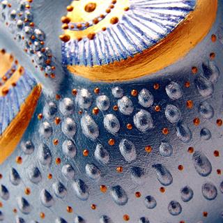 Coho Art Tılsımlı Baykuş El Yapımı Sanatsal Dekoratif Obje - Brilliant Blue