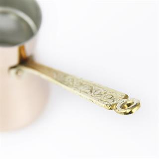 Coho Artisan Bakır Türk Kahve Cezvesi Döküm Sarma Kulp L