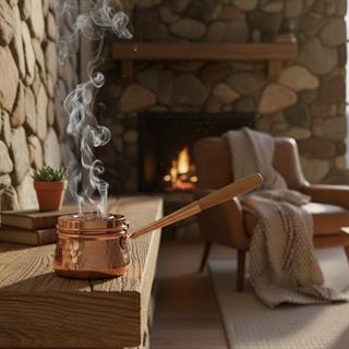 Coho Artisan Dövme Bakır Tütsü Gezdirme Çanağı