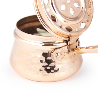 Coho Artisan Dövme Bakır Tütsü Gezdirme Çanağı