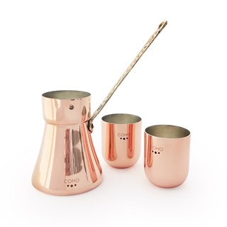 Coho Artisan Mini Cezve & 2 li Bardak Keyf Seti