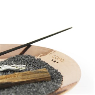 Coho Artisan Namaste Dövme Bakır Mini Tütsü Tabağı