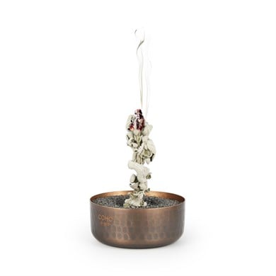 COHO Box Antique Meditation Bakır Tütsülük & 2 Palo Santo & Adaçayı Tütsü Seti