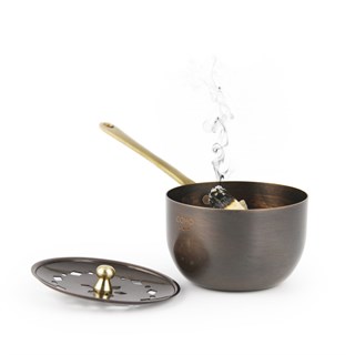 Coho Box Antique Tütsü Gezdirme Çanağı & Üzerlik & Adaçayı & Lavanta Hediye Seti