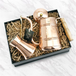 Coho Box Artisan Bakır Kettle & Mini Cezve Barista Hediye Seti