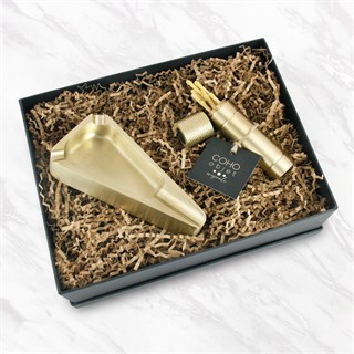 Coho Box Brazen Döküm Prinç Puroluk & Kibritlik Hediye Seti