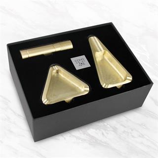 Coho Box Brazen Döküm Prinç Puroluk & Küllük & Kibritlik Hediye Seti