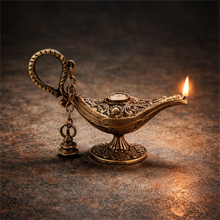 Coho Brazen Antique Alaaddinin Sihirli Lambası