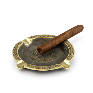 Coho Brazen Antique İşlemeli Döküm Puro Küllüğü