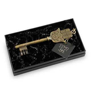 Coho Brazen Dekoratif Pirinç Döküm Hamsa Anahtar Sembolü