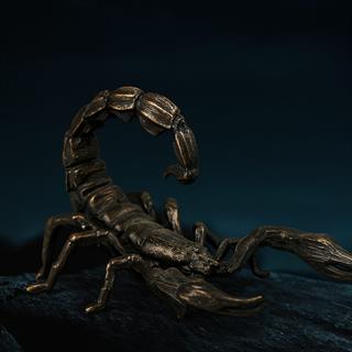 Coho Brazen Pirinç Döküm El Yapımı Dekoratif Akrep Heykeli