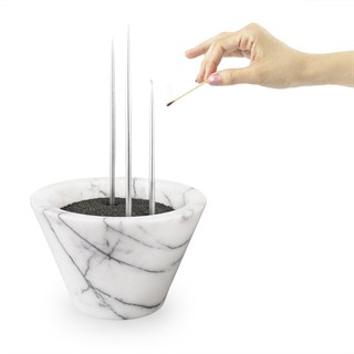 Coho Crystal Bless Mermer Dilek Çanağı Mumluk & Mum Seti