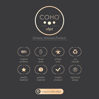 Coho Crystal Circle Bakır Kaseli Mermer Tütsü Tabağı