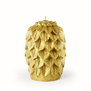 Coho Lumina Altın Yaldız Kozalak Dekoratif Mum