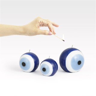 Coho Lumina Nazarlık Küre Mum - 7&8&10 cm - 3 lü Set