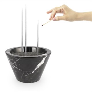 Coho Magma Bless Mermer Dilek Çanağı Mumluk & Mum Seti