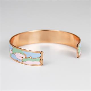 Coho Mine El İşleme Clouds Renkli Bakır Bileklik