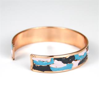Coho Mine El İşleme Sky Renkli Bakır Bileklik