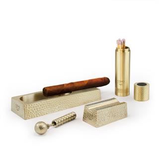 Coho Patron Limited Edition Aksesuarlı Döküm Prinç Dövme Puro Seti