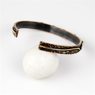 Coho Tılsım Bakır El İşleme Damla Bileklik