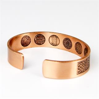 Coho Tılsım El Yapımı Bakır Dua İşleme Bileklik