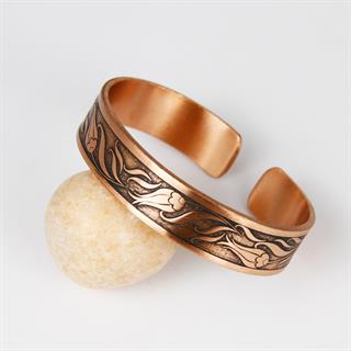 Coho Tılsım El Yapımı Bakır Dua Tulip Bileklik