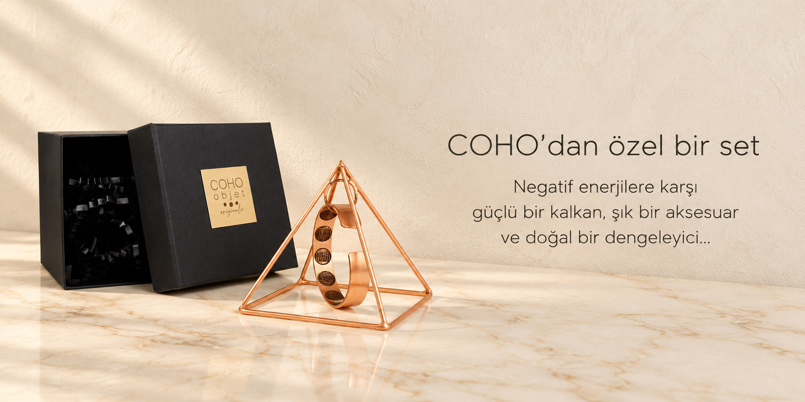 COHO Tılsım Dua Bileklik & Enerji Piramit seti